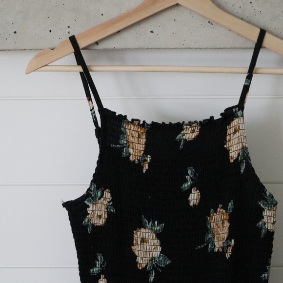 Black and Yellow Floral Maxi Dress - Picture 2 of 9